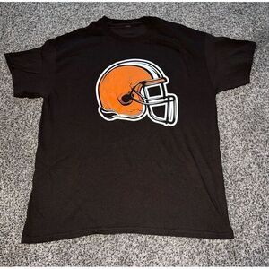 Cleveland Browns‎ Helmet Men's Brown Short sleeve shirt size large